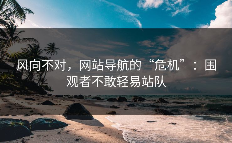 风向不对，网站导航的“危机”：围观者不敢轻易站队